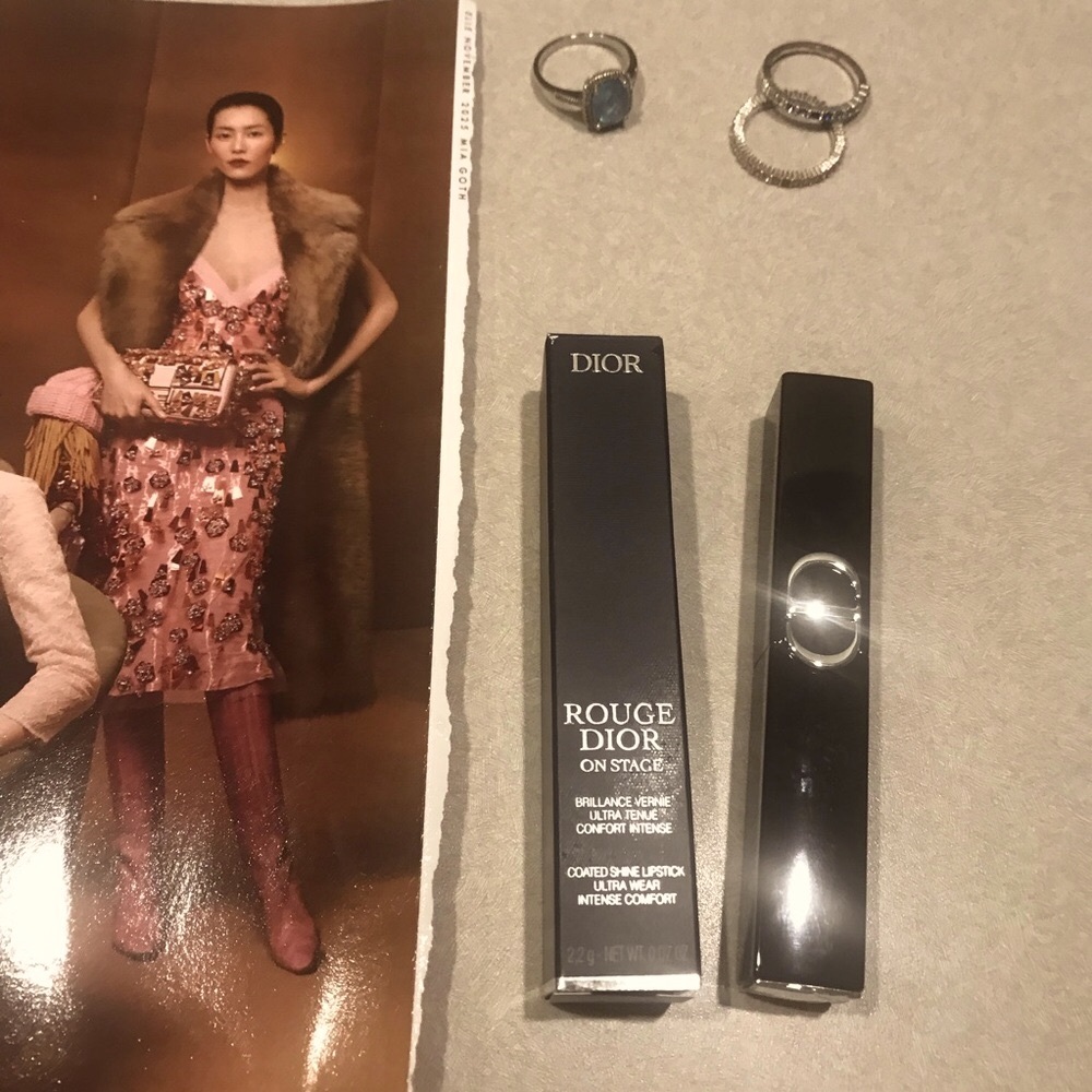 Dior Rouge On Stage Lipstick in Black and Silver No. 185